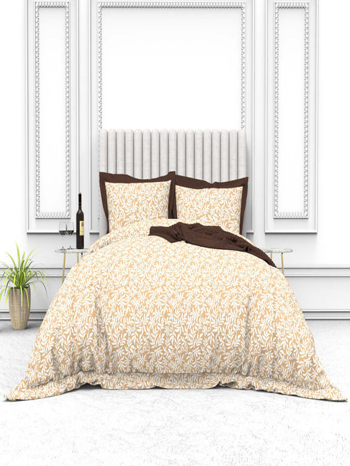 Tuscan Summer 100% Cotton King Size Bedsheet with 2 Pillow Covers -1